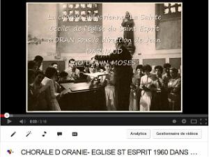 VIDEO CHORALE D ORANIE- EGLISE ST ESPRIT 1960 DANS GO DOWN MOSES 
